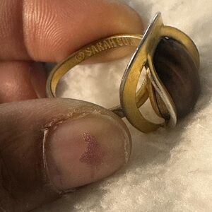 Sarah Coventry Gold and Brown Swirl Ring